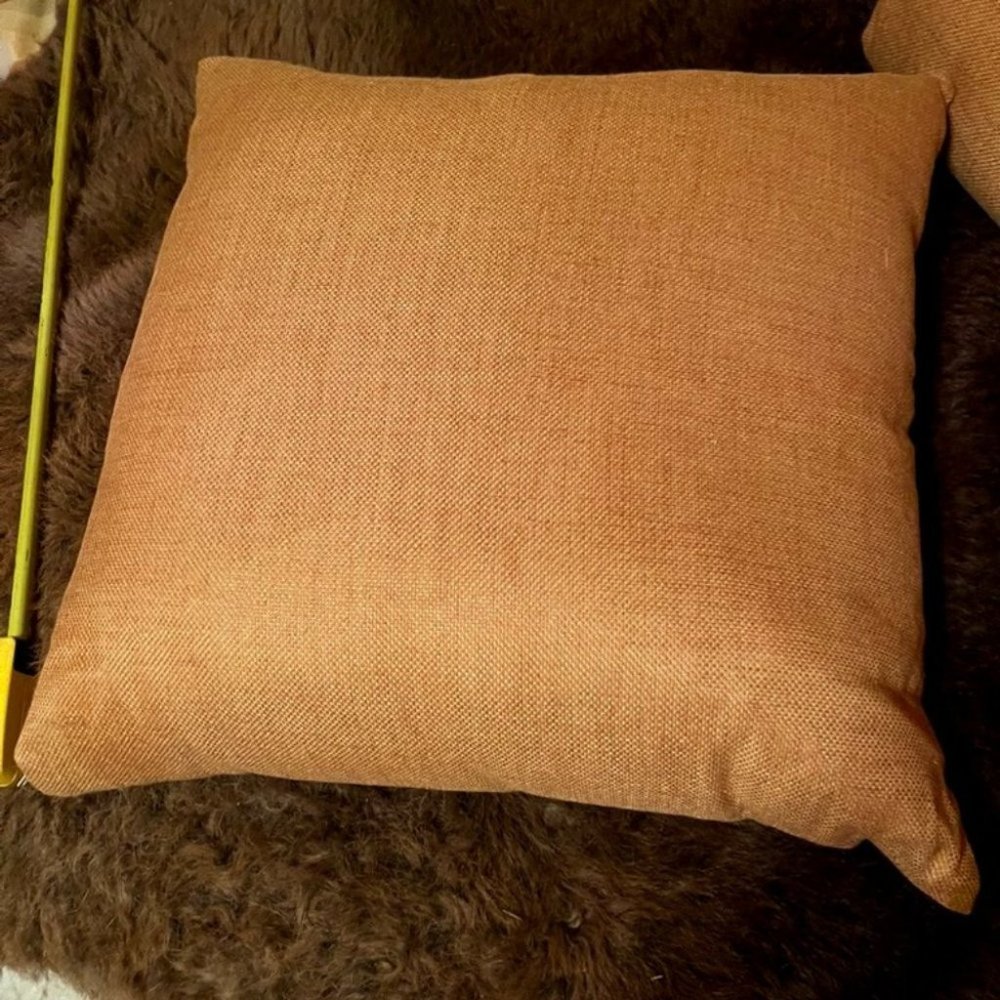 Brown custom made pillows x 2